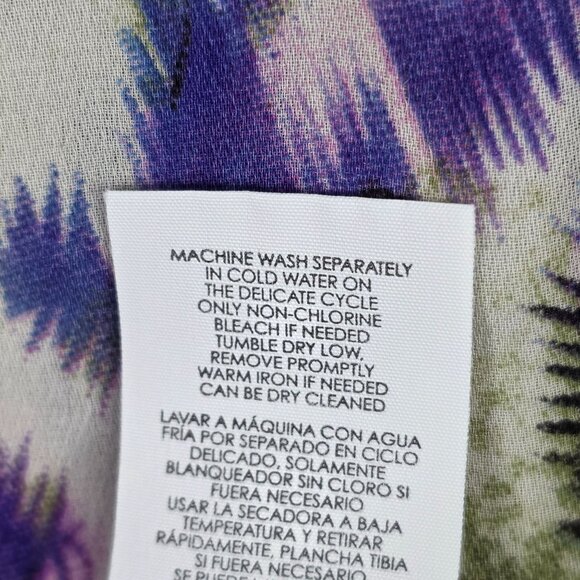 Womens Cabi Multicolor Feather Print Sleeveless Top V-Neck 100% Polyester S - Picture 8 of 8